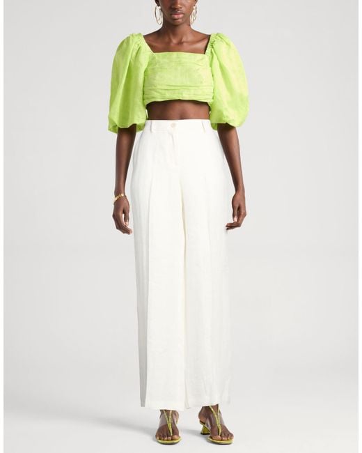 P.A.R.O.S.H. White Pants Linen