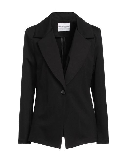 Brand Unique Black Blazer Viscose, Polyamide, Elastane