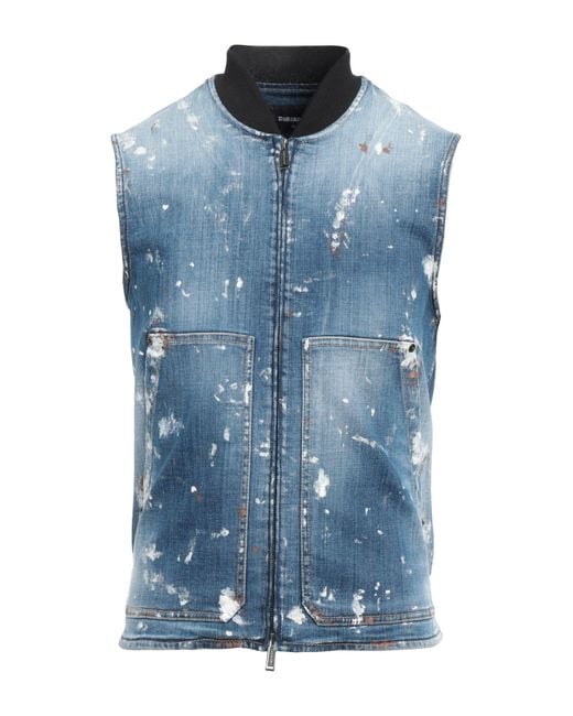 DSquared² Blue Denim Outerwear for men
