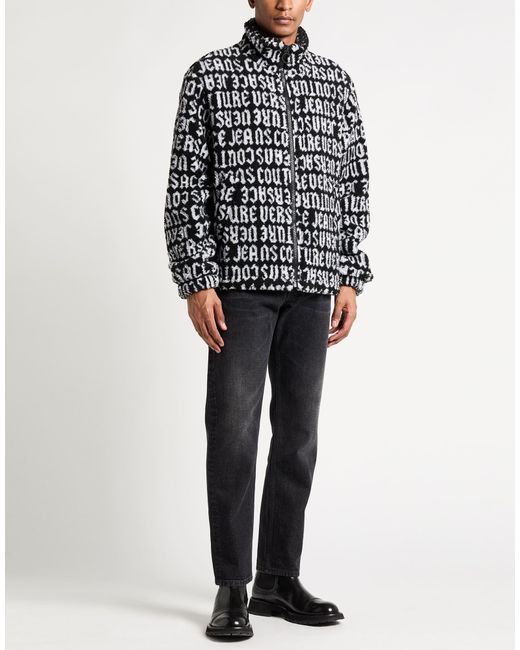Versace Jeans Couture Black Jacket Polyester, Acrylic for men