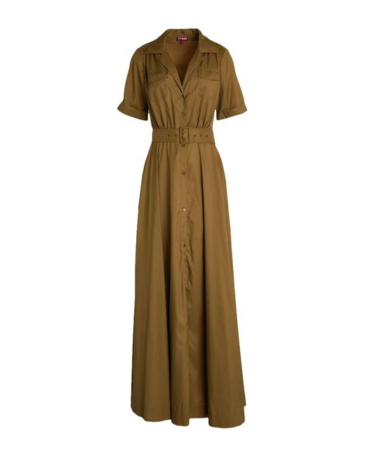 Staud Metallic Maxi-Kleid