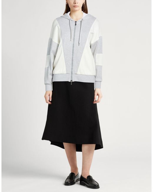 Eleventy White Sweatshirt Cotton, Polyamide