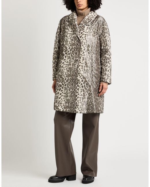 Aspesi White Lead Coat Polyester, Silk