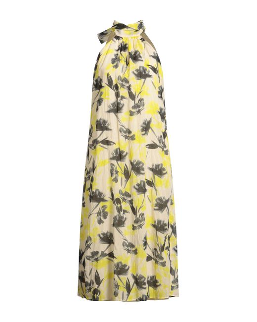 ALESSIA SANTI Metallic Midi Dress Cotton
