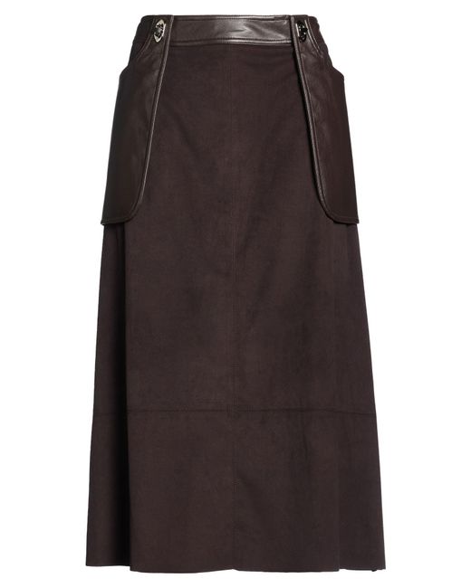 Low Classic Brown Midi Skirt