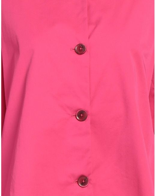 ALESSIA SANTI Pink Fuchsia Shirt Cotton, Polyamide, Elastane