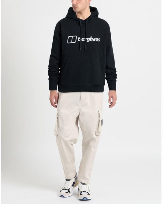 Berghaus Black Sweatshirt Cotton, Polyester, Elastane for men