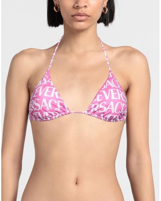 Top de bikini Versace de color Pink