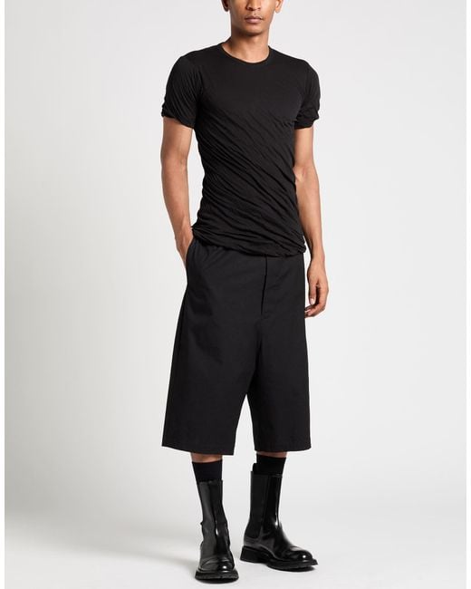 Rick Owens Black T-Shirt Cotton for men