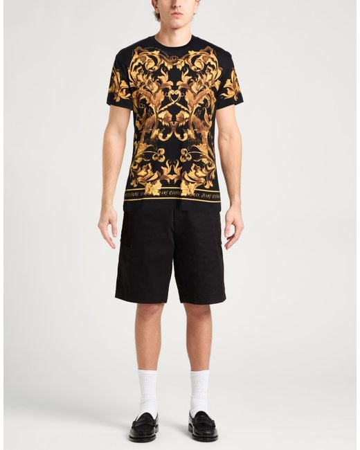 Versace Jeans Couture Black T-Shirt Cotton for men