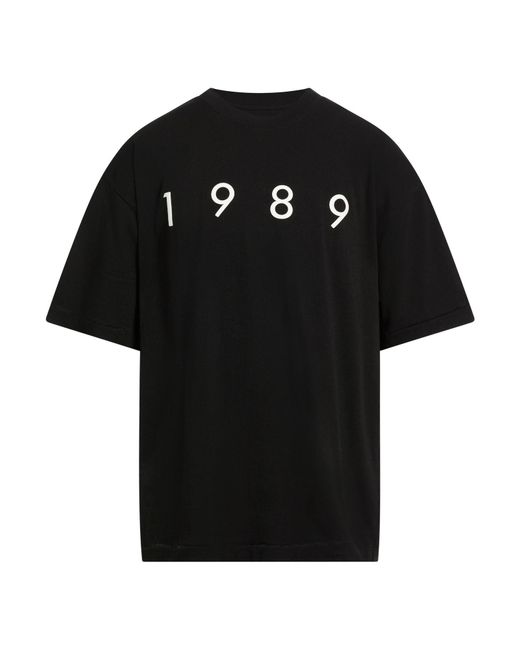 1989 STUDIO Black T-Shirt Cotton for men