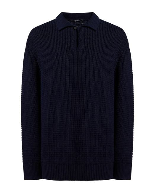 Pullover di Tagliatore in Blue da Uomo