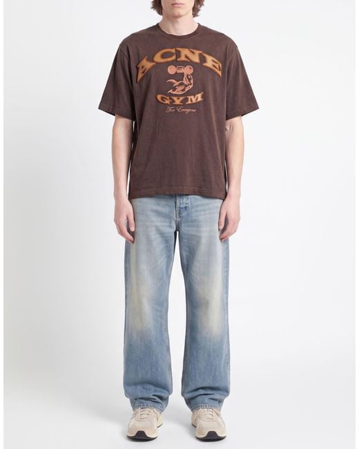 Acne Brown T-Shirt Cotton