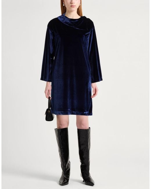 Caliban Blue Midnight Mini Dress Polyester, Elastane