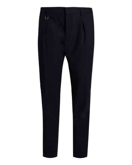 Paolo Pecora Blue Pants Polyester, Viscose, Elastane for men