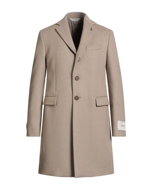 Paoloni Natural Sand Coat Wool, Polyamide for men