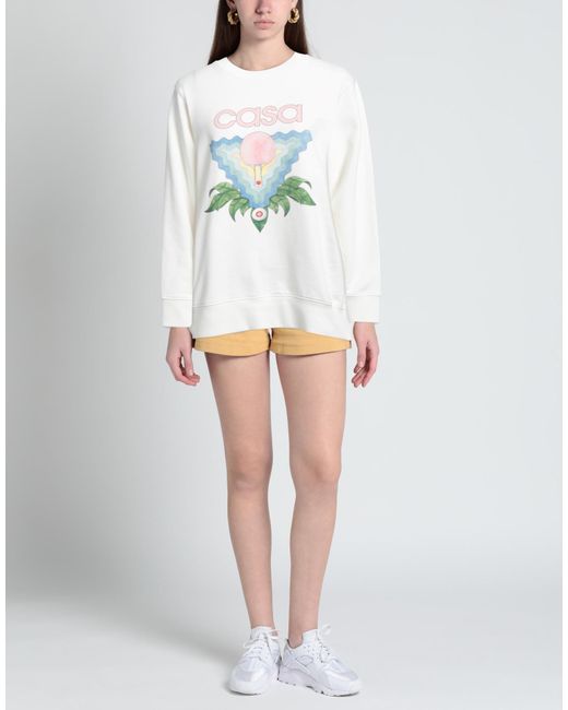 Casablanca White Sweatshirt Organic Cotton