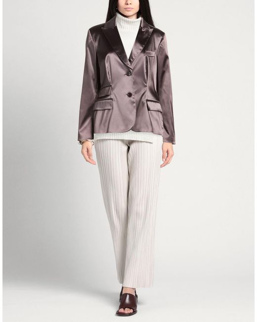 Clips Brown Taupe Blazer Acetate, Polyamide, Elastane