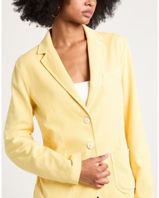 Circolo 1901 Yellow Blazer Cotton, Elastane