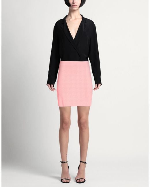 Anneclaire Pink Mini Skirt Viscose, Polyamide