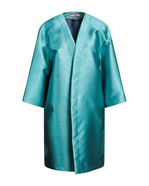 Yuko Blue Overcoat & Trench Coat