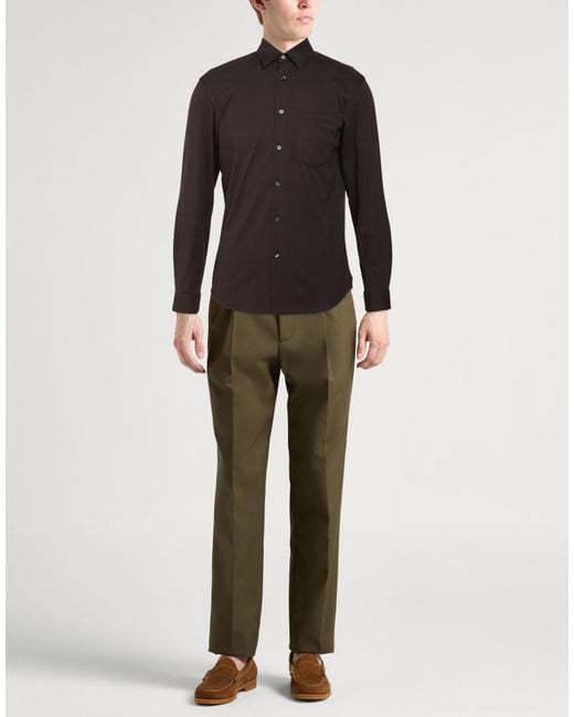 Theory Black Shirt Cotton, Polyester for men