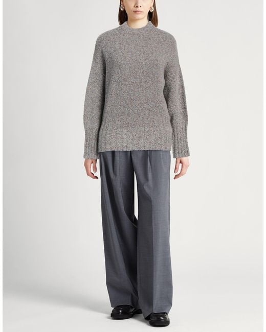 Fedeli Gray Light Sweater Cashmere, Wool, Polyester