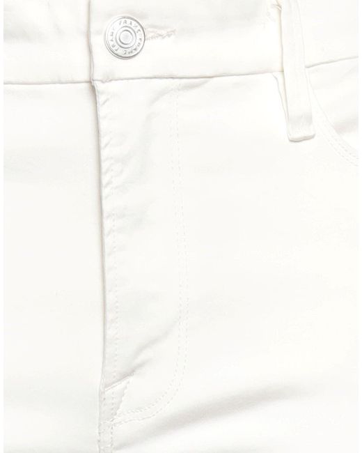 FRAME White Ivory Pants Cotton, Polyester, Elastane