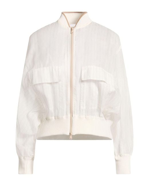 Brunello Cucinelli White Jacket Cotton
