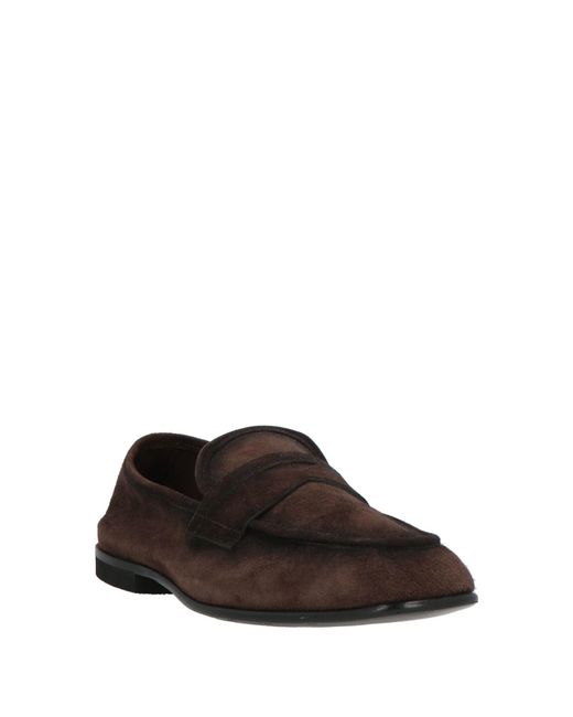 Fabi Brown Dark Loafers Leather for men