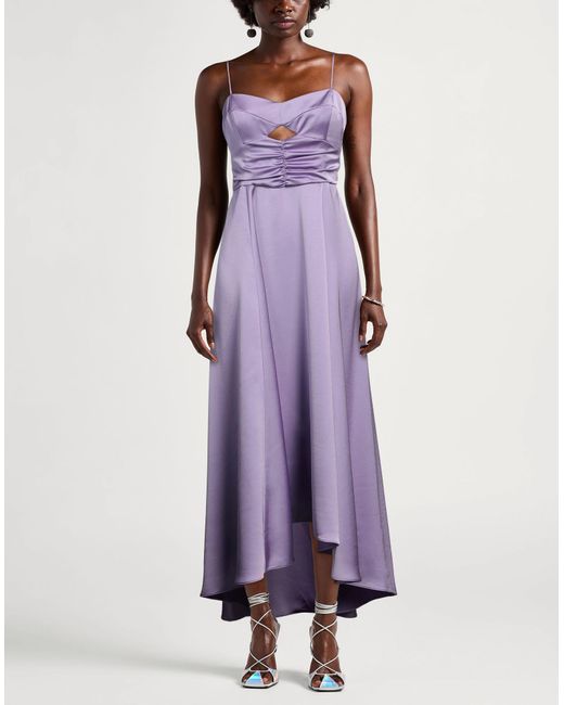 Pinko Purple Lilac Midi Dress Polyester