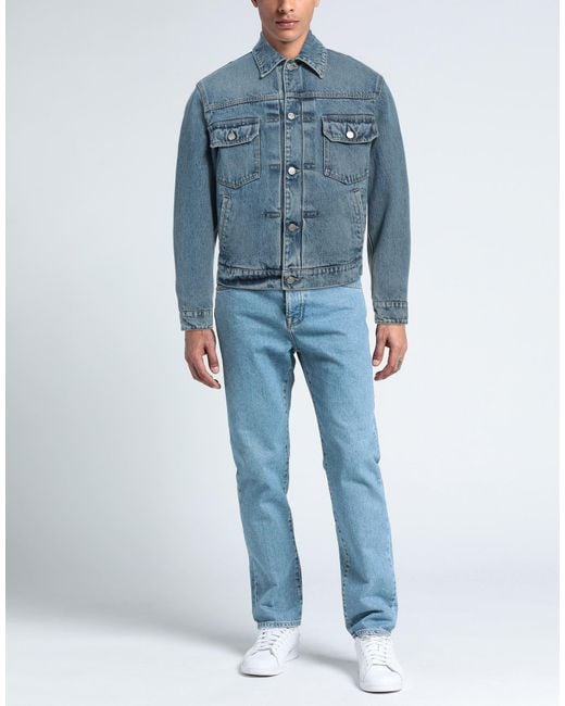 Bally Blue Denim Outerwear Cotton, Polyester, Wool for men