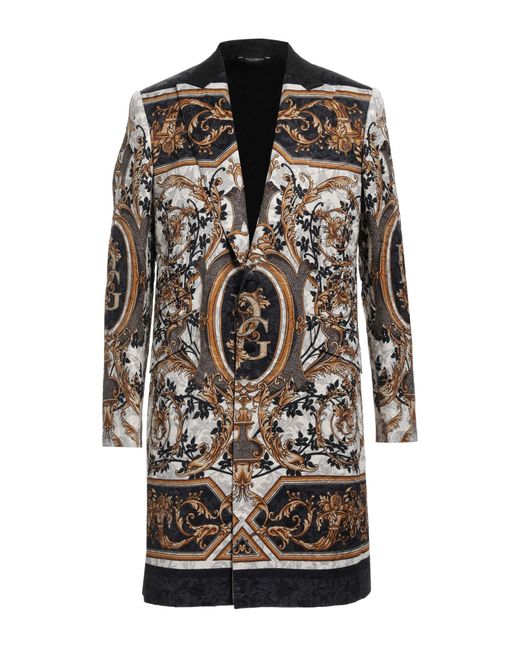 Dolce & Gabbana Multicolor Overcoat & Trench Coat for men