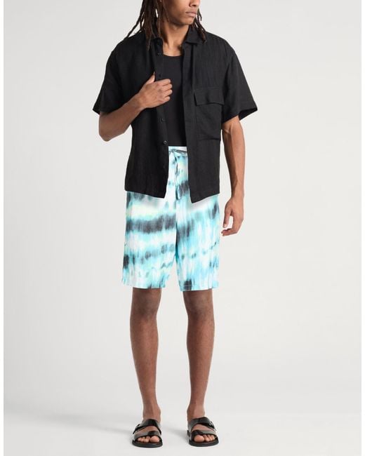 120% Lino Blue Shorts & Bermuda Shorts for men