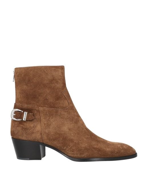 Céline Brown Camel Ankle Boots Leather