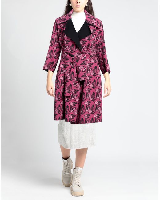 La Petite Robe Di Chiara Boni Purple Overcoat & Trench Coat