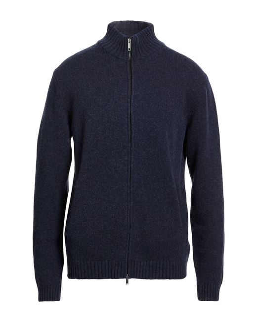 Daniele Fiesoli Blue Cardigan Merino Wool for men