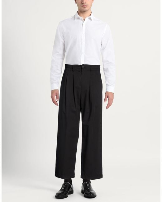 gavroche paris Black Pants Polyester, Viscose, Elastane for men