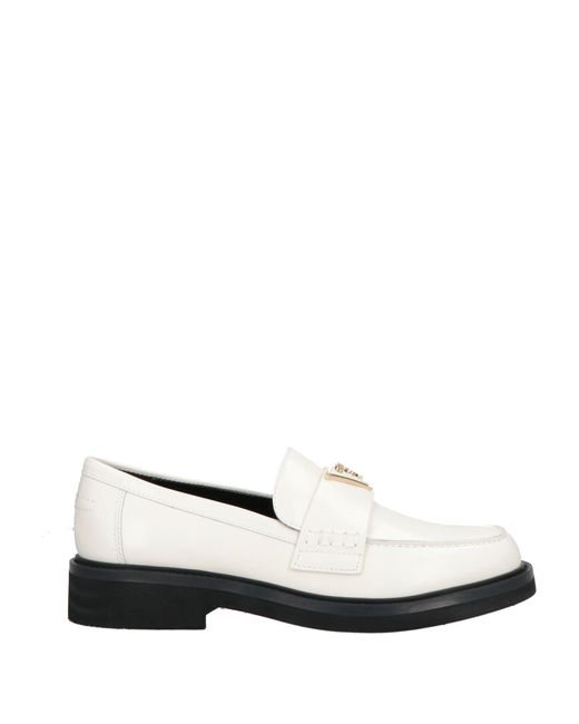 Guess White Loafers Leather