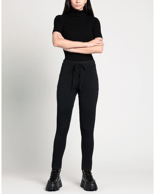 Cashmere Company Black Pants Wool, Cashmere