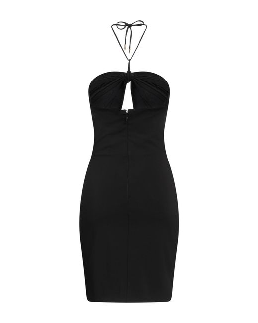 DSquared² Black Mini Dress Viscose, Elastane