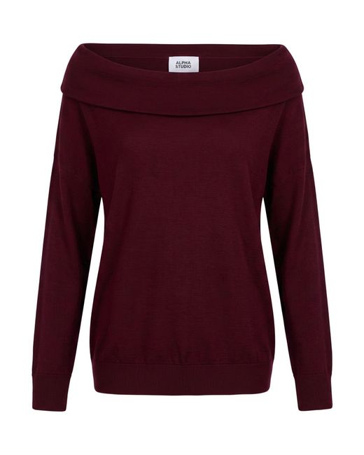 Pullover Alpha Studio en coloris Purple