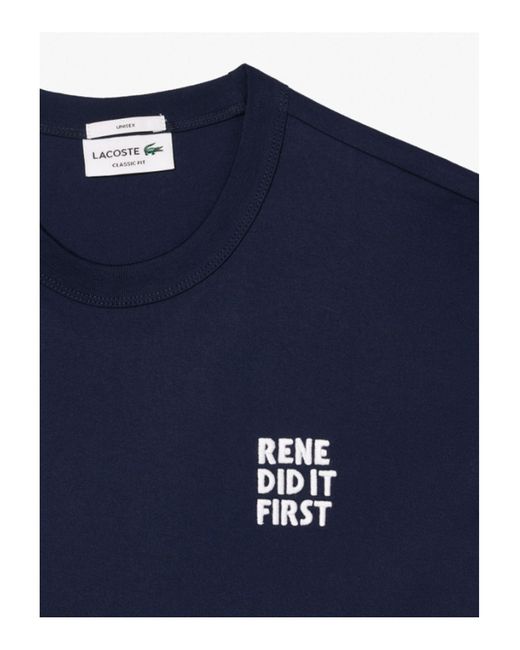 T-shirt Lacoste pour homme en coloris Blue