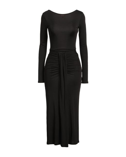 Staud Black Midi-Kleid