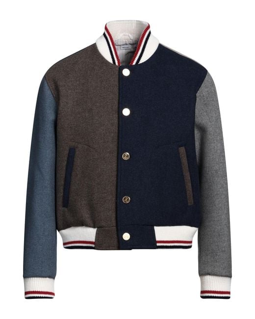 Thom Browne Blue Jacket Wool, Cashmere for men