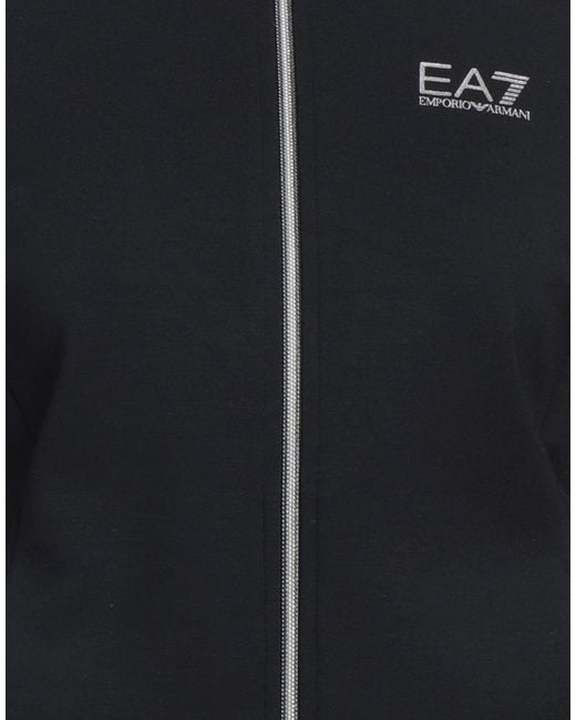 EA7 Black Sweatshirt Polyester, Modal, Elastane