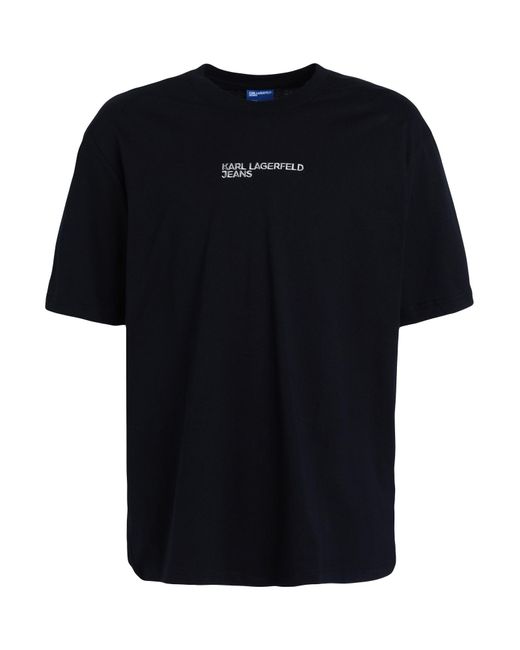 Karl Lagerfeld Black T-Shirt Organic Cotton for men