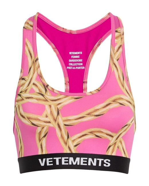 Vetements Pink Top Polyamide, Elastane