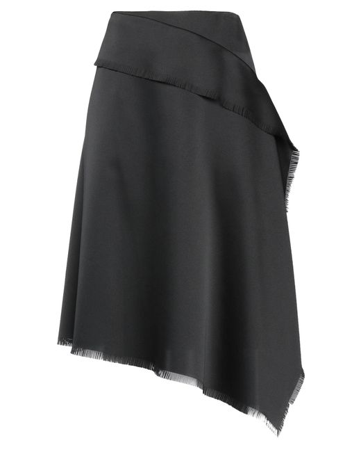 Cedric Charlier Gray Midi Skirt