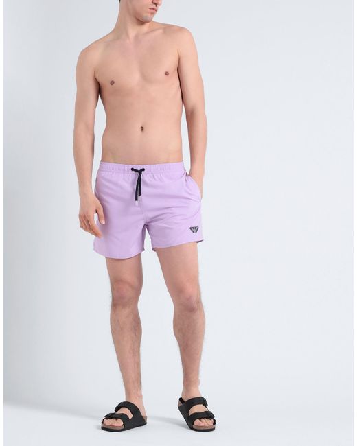 Emporio Armani Purple Swim Trunks for men